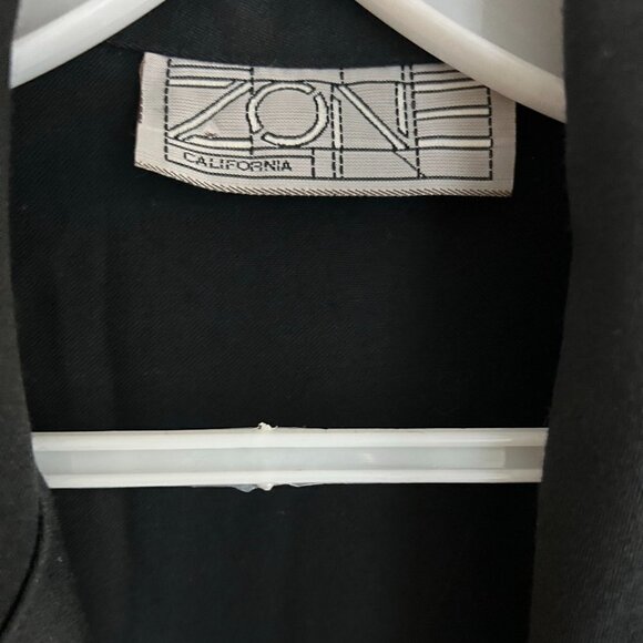 ZONE CALIFORNIA Vintage 90s Women's Black Tuxedo Style Jumpsuit US S - Picture 6 of 6